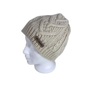 'COLUMBIA' Winter Hat Insulated Beanie Cream One Size Unisex Preppy Skiing Snow